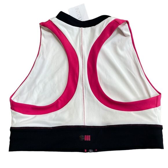 Solid & Stripe Sport Women’s S Trek High Neck Zip Front‎ Sports Bra White Sporty - Picture 5 of 8